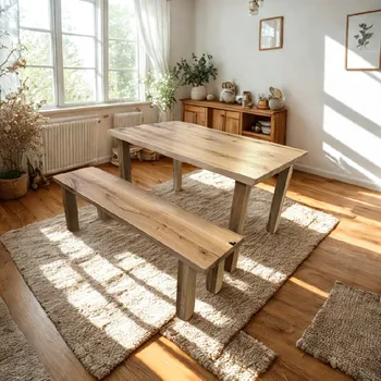 Zahradní lavice Lavice - Dřevák Velikost: 200, Odstín desky: Medový, Hrana desky: Přírodní