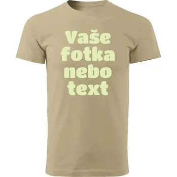 Pánské tričko Grooters Pískové tričko s vlastním motivem / fotkou Velikost: 3XL