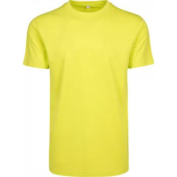 Pánská móda Build Your Brand Pevné úzké dlouhé triko s kulatým lemem 200g/m Barva: Žlutá, Velikost: XL BY004