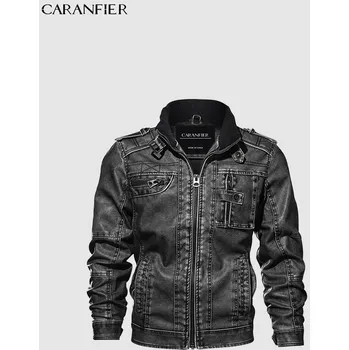 Pánský bomber Kožená pánská bunda prošívaná typu denim s kapsami Barva: Šedá, Velikost: XL