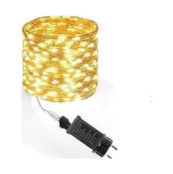 Vánoce senzanakupy Venkovní mikro řetěz 10 m 100LED, s časovačem, teplá bílá