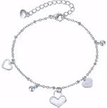 Gaira® Náramek Srdíčka 3920, Barva stříbrná