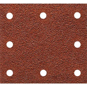 Brusný papír Küssner brusný papír suchý zip hnědý 105x115mm P040-P180 8 otvorů 5ks ZRNITOST: P120