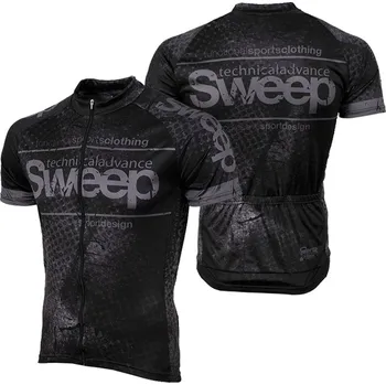 cyklistický dres SWEEP CLASIC CYKLO D040 - černá/šedá XXL
