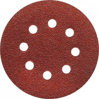 Brusný papír Küssner brusný papír suchý zip hnědý Ø125 P040-P180 - 8 otvorů, 5ks ZRNITOST: P120