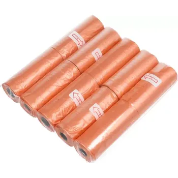 sáček na exkrement Plastové sáčky na psí exkrementy 10 rolí oranžová