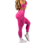 Nebbia Bezešvé legíny s vysokým pasem MAXIMUM PUSH-UP 302 růžová - M