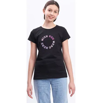 Dívčí tričko Design - černá 152