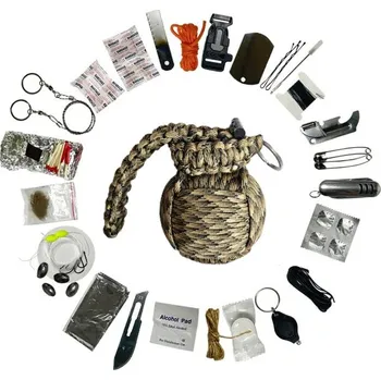 Vybavení pro přežití WARAGOD Paracord sada pro přežití Menel, camo coyote