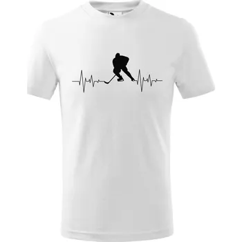 Chlapecké tričko DOBRÝ TRIKO Dětské tričko Tep srdce hockey Velikost: 158/12 let, Barva: Bílá