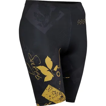 Dívčí legíny SWEEP SKPT020 černá - zlatá 158