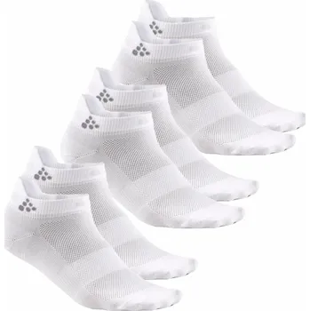 Dámské ponožky Craft 1906059 Shaftless 3-pack bílá 34 -36
