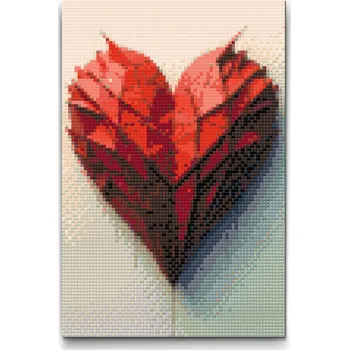 Diamantové malování Diamantové malování - Dračí srdce Velikost: 20x30cm, Rámování: Pouze srolované plátno, Diamanty: Kulaté