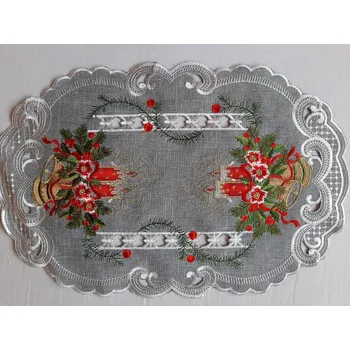 Vánoční dekorace UBRUS vyšívaný 50 x 30 vánoční 02