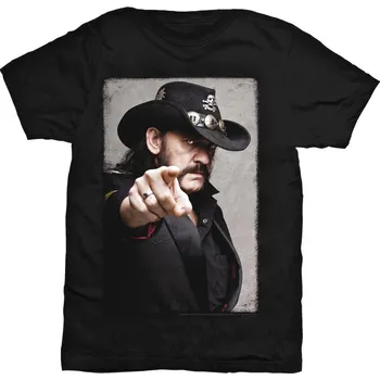 Pánské tričko Lemmy Kilmister Pointing Photo Black L Tričko