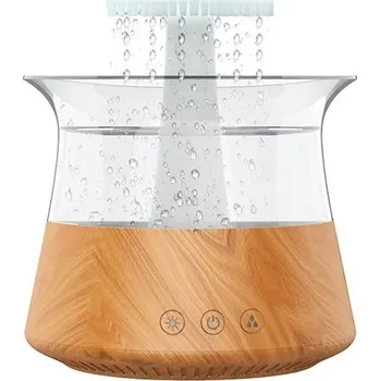 Zvlhčovač vzduchu Relaxační aroma difuzér s barevným osvětlením a mlhou | zvlhčovač vzduchu - Rust Red