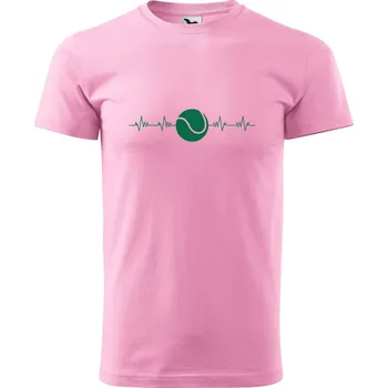Pánské tričko DOBRÝ TRIKO Pánské tričko s potiskem Tep srdce tenis Velikost: 4XL, Barva: Růžová