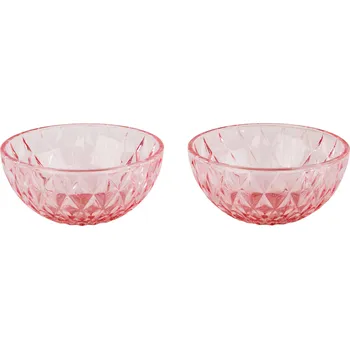 LIVARNO home Sada skleněných pohárů/misek na zmrzlinu, 2dílná (miska / růžová)