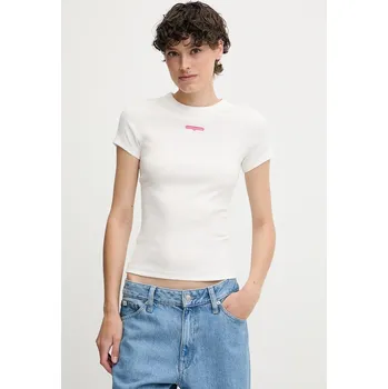 Pánské tričko Tričko Tommy Jeans DW0DW21402 bílá 00X, vel. M