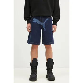 Pánské kraťasy Bavlněné riflové kraťasy Puma PUMA X A$AP ROCKY Denim Short tmavomodrá barva, 631066 59X, vel. 30
