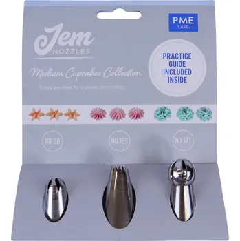 Sada zdobících špiček na cupcaky 3 ks PME