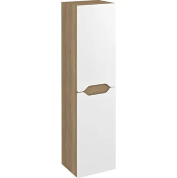 Koupelnový nábytek Sapho Wave Skříňka vysoká 35x140x30cm, levá/pravá, bílá/dub cuneo, WA245-3025
