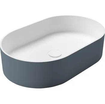 Sapho Thin Umyvadlo na desku, Rockstone, 55x35cm, siena/bílá mat, WN205-42