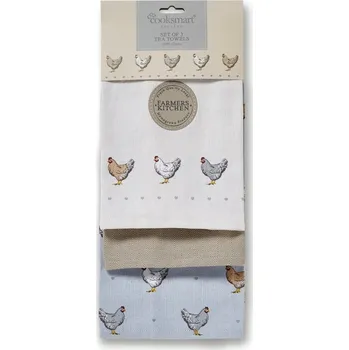 Utěrka Bavlněné utěrky v sadě 3 ks 45x65 cm Farmers Kitchen – Cooksmart ® ID_1024426