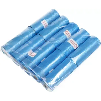 sáček na exkrement Plastové sáčky na psí exkrementy 10 rolí modré barvy