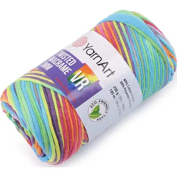 Příze Pletací příze Twisted Macrame 250 g rozčesávací, barva 4 (919) multikolor