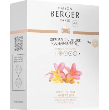 Vůně do auta Maison Berger Paris Amber's Sun vůně do auta náhradní náplň 2x17 g