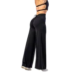 Nebbia Deni x NEBBIA Flared kalhoty s vysokým pasem 312 černá - L