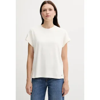 Oblečení a móda Bavlněné tričko Tommy Hilfiger WW0WW45628 béžová 01X, vel. L