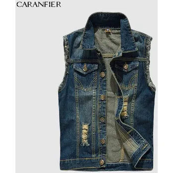 Pánská vesta Džínová pánská vesta retro styl s kapucí až 6XL Velikost: 3XL, Barva (Varianta): 813