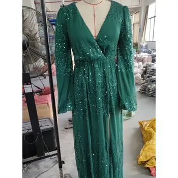 Dámské šaty Dlouhé svatební šaty LC10021 Barva: Zelená, Velikost: M