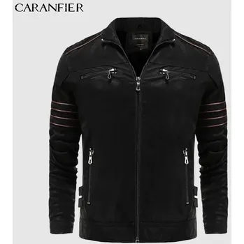 Moto bunda Kožená pánská bunda s kapucí a bez kapuce Velikost: XL, Barva (Varianta): Černá