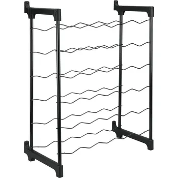 Stojan na víno Šedý kovový regál na víno počet lahví 30 Chianti – Metaltex ID_529304