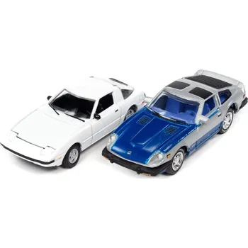 autíčko Mazda RX-7 1982 + Datsun 280ZX 1981 1:64 - Johnny Lightning Mazda RX-7 & Datsun 280ZX - sběratelský model auta