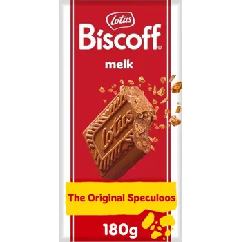 Čokoláda LOTUS BISCOFF mléčná čokoláda s kousky sušenek 180g