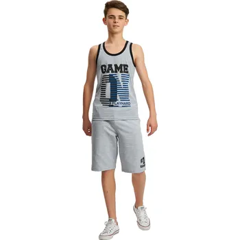 Chlapecké kraťasy Chlapecké kraťasy Game - šedý melanž 140