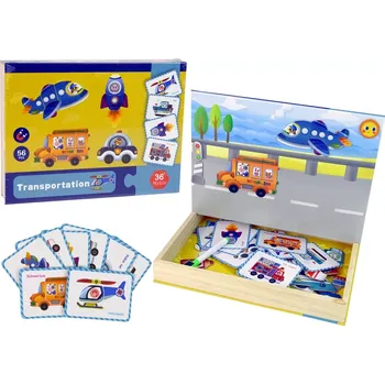 ostatní stavebnice Magnetická skládačka kniha s dopravními hádankami