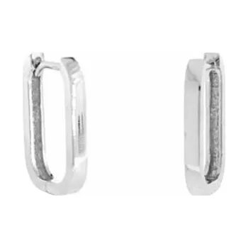 Náušnice Lillian Vassago Visací obdélníkové náušnice v bílém zlatě LLV31-GER062W