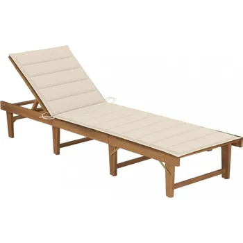 Zahradní lehátko Zahradní lehátko akácie / látka Dekorhome
