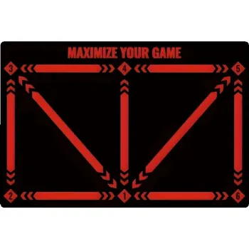 Skládací fotbalová tréninková podložka 60 x 90 cm Silná protiskluzová odolná plocha pro cvičení techniky a stability při tréninku červená