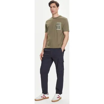 Pánské tričko BOSS T-Shirt Te_Container 50546920 Zelená Regular Fit 3XL