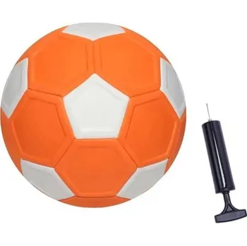 Oranžový klasický fotbalový míč 21,5 cm s pumpičkou Tréninkový míč pro děti i dospělé Vhodný pro rekreační hru na různé povrchy