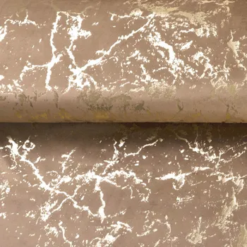 Sametová látka Isabela IBL-016 Zlatý mramor na pudrově béžovém - šířka 280 cm