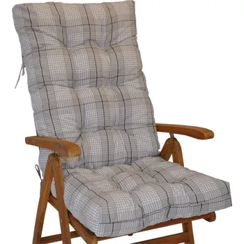 Podsedák Nábytek PEGAS Polstr na teakové zahradní křeslo vysoké - látka Antik kostka