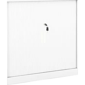 Zahradní úložný box OMAXI Skříň s posuvnými dveřmi bílá 90 x 40 x 90 cm ocel 566381