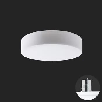 Koupelnové svítidlo OSMONT ERIS V4 stropní/nástěnné skleněné polovestavné svítidlo bílá IP44 4000 K 35W LED nouzové kombinované 3 h (původní kód OS 67657) - OSMONT OS ERI67657